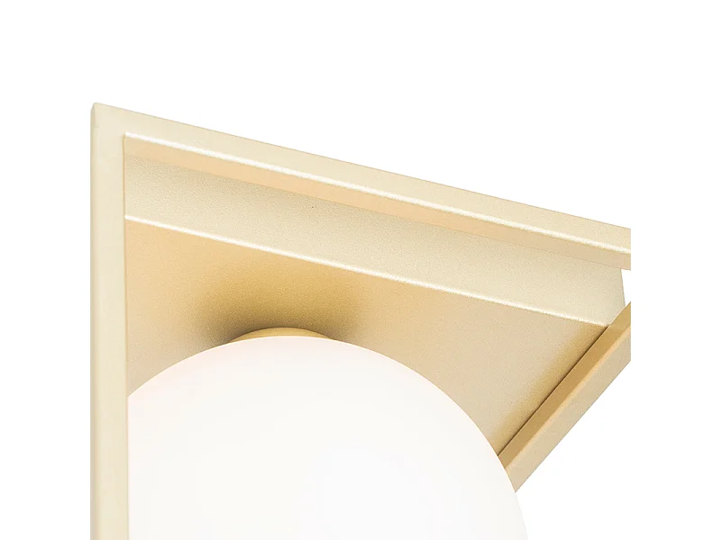 Plafonnier design doré avec verre blanc - Aniek