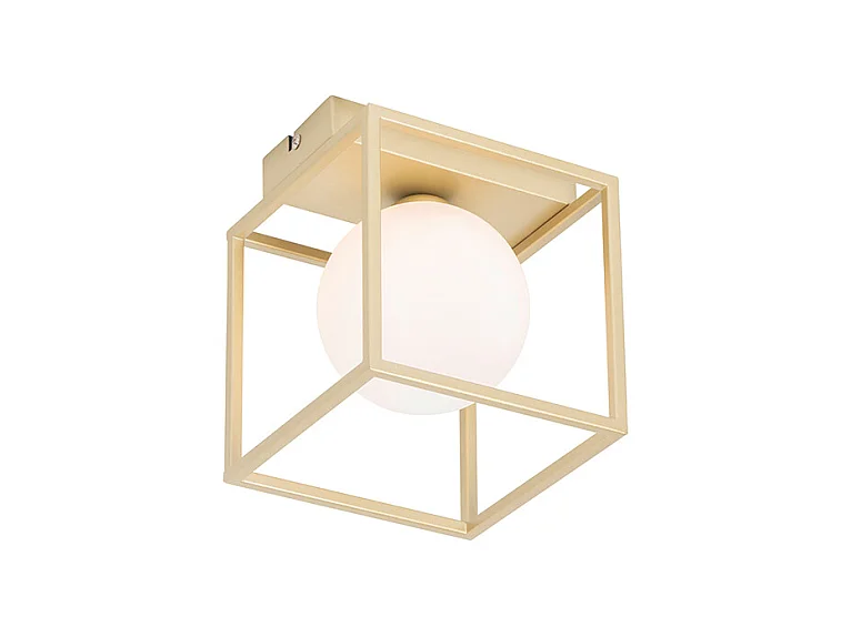 Plafonnier design or et blanc - Aniek
