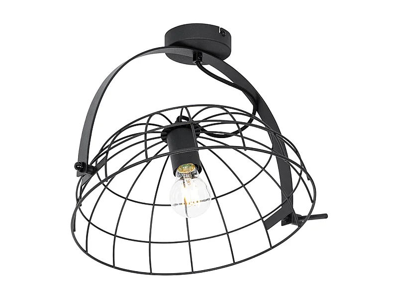 Plafonnier industriel noir 35 cm orientable - Hanze