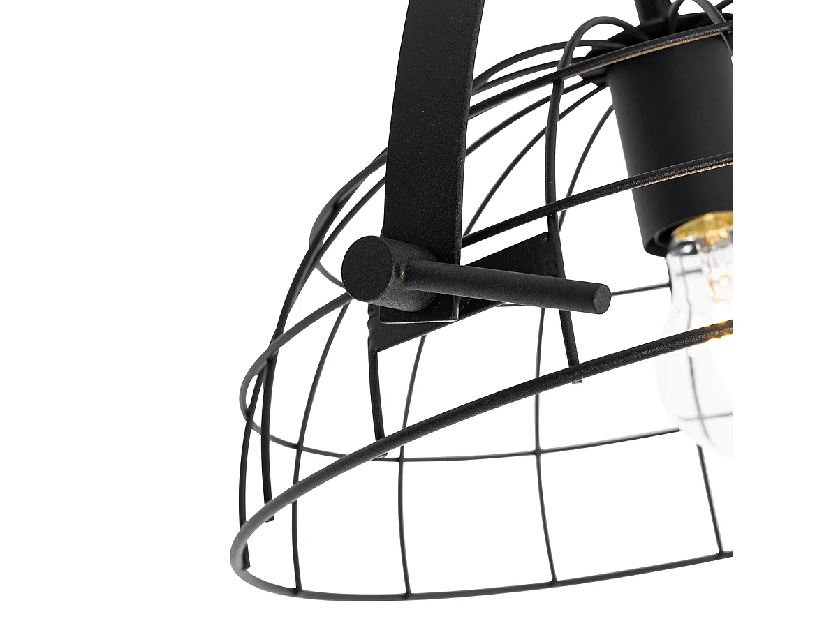 Plafonnier industriel noir 35 cm orientable - Hanze