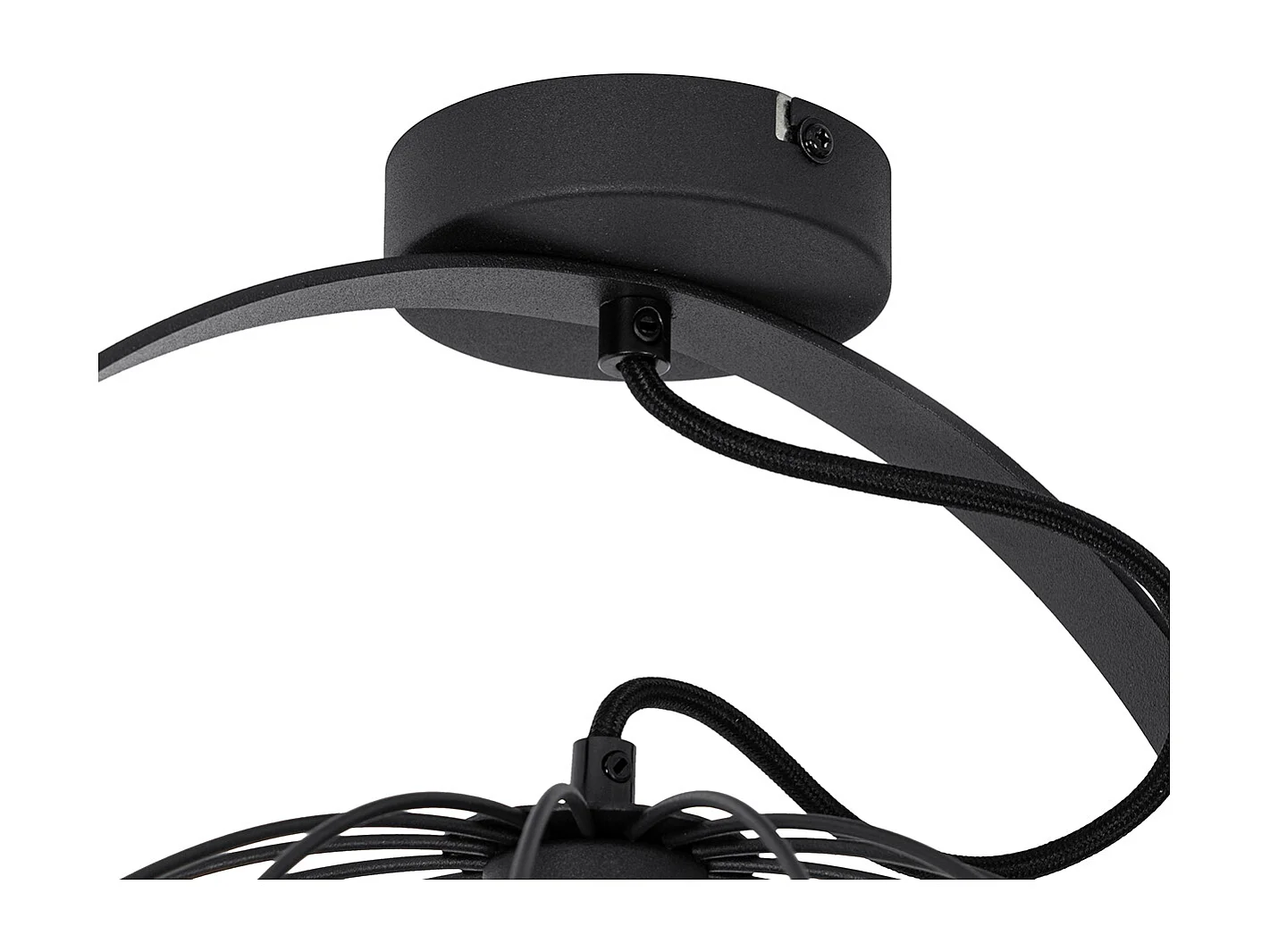 Plafonnier industriel noir 35 cm réglable - Hanze