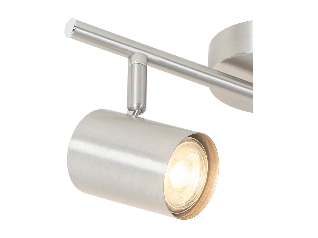 Plafonnier moderne en acier 2 lumières orientables - Jeana