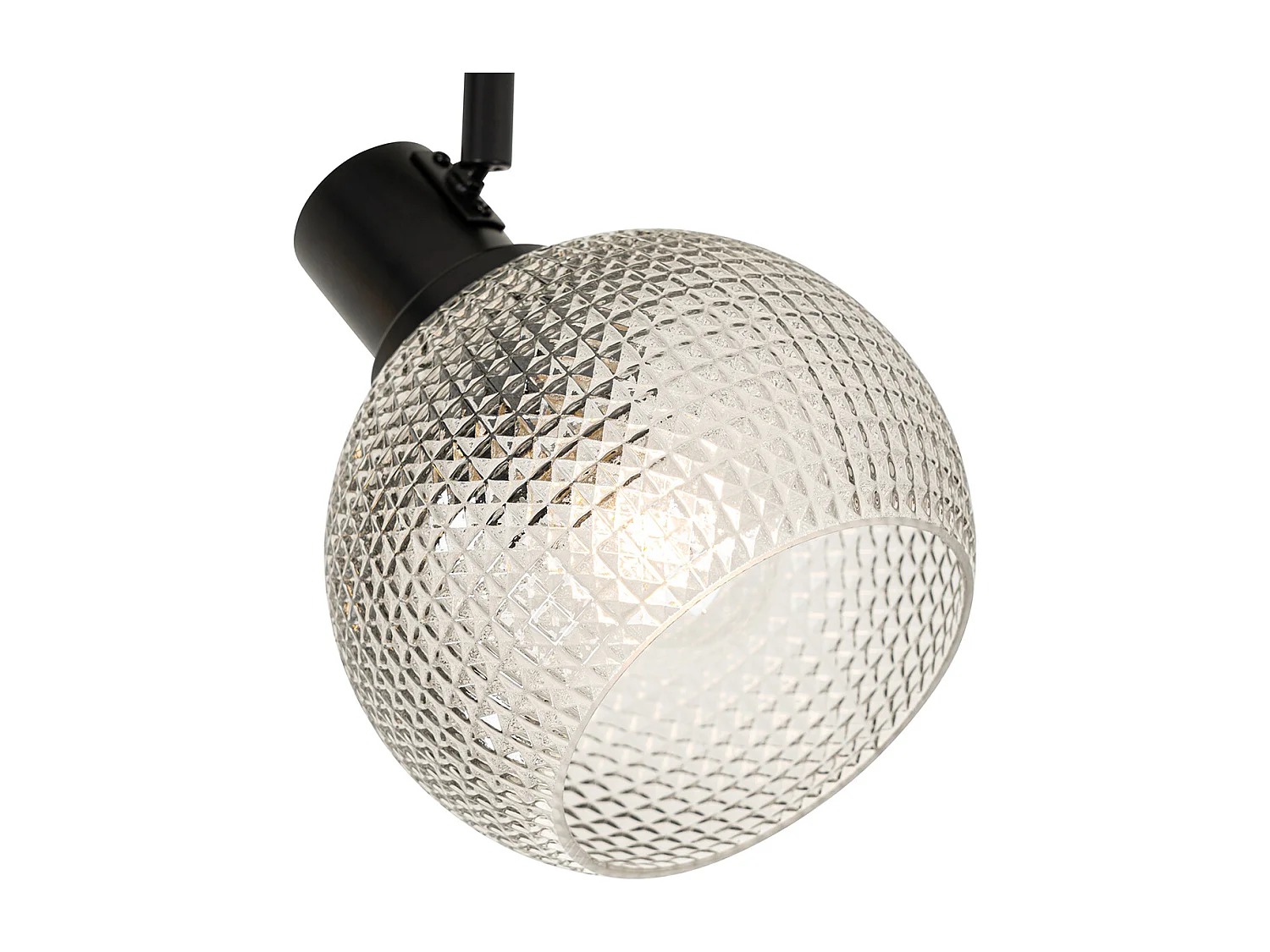 Spot design noir avec verre fumé 3 lumières - Chico