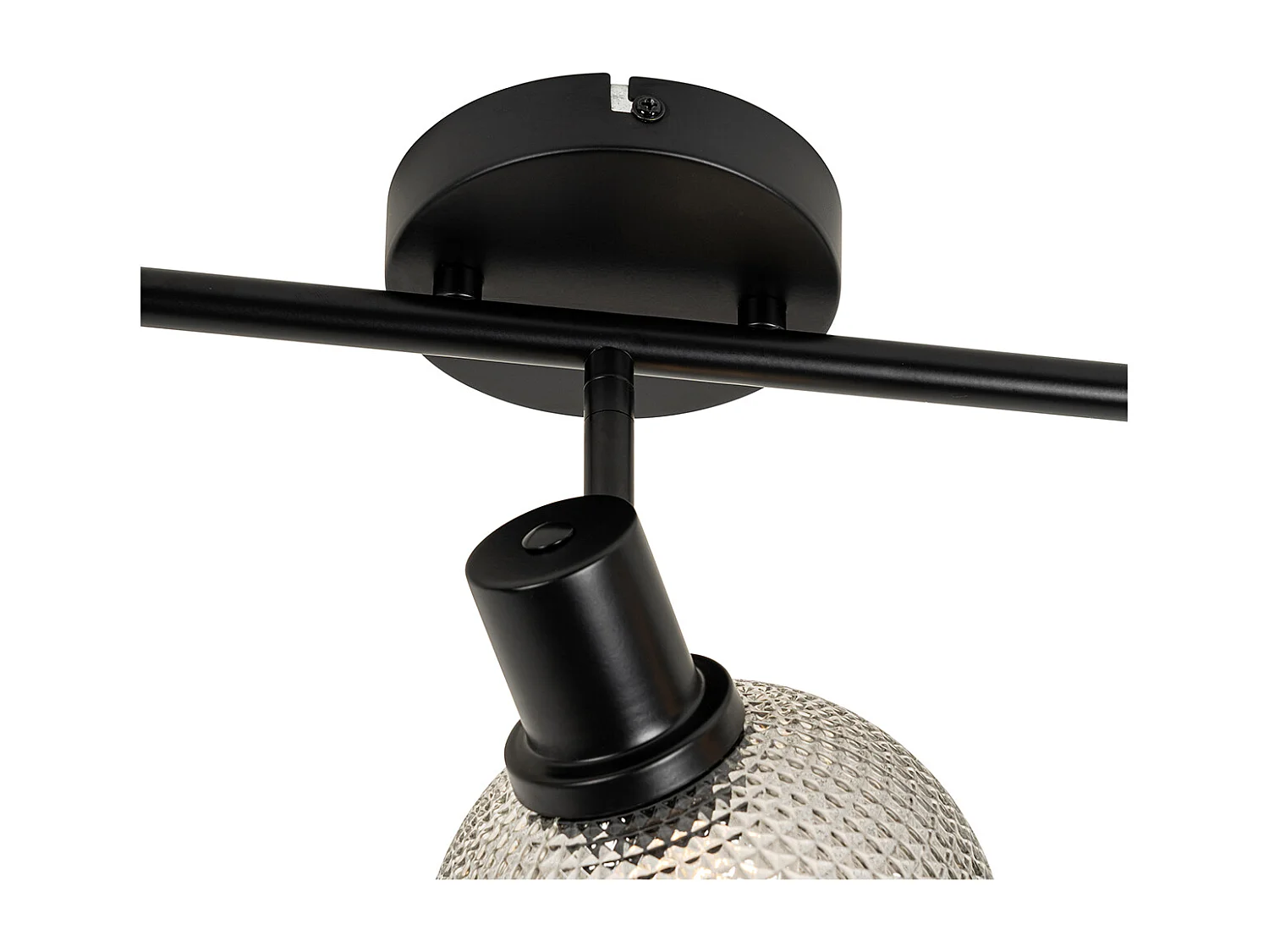 Spot design noir avec verre fumé 3 lumières - Chico