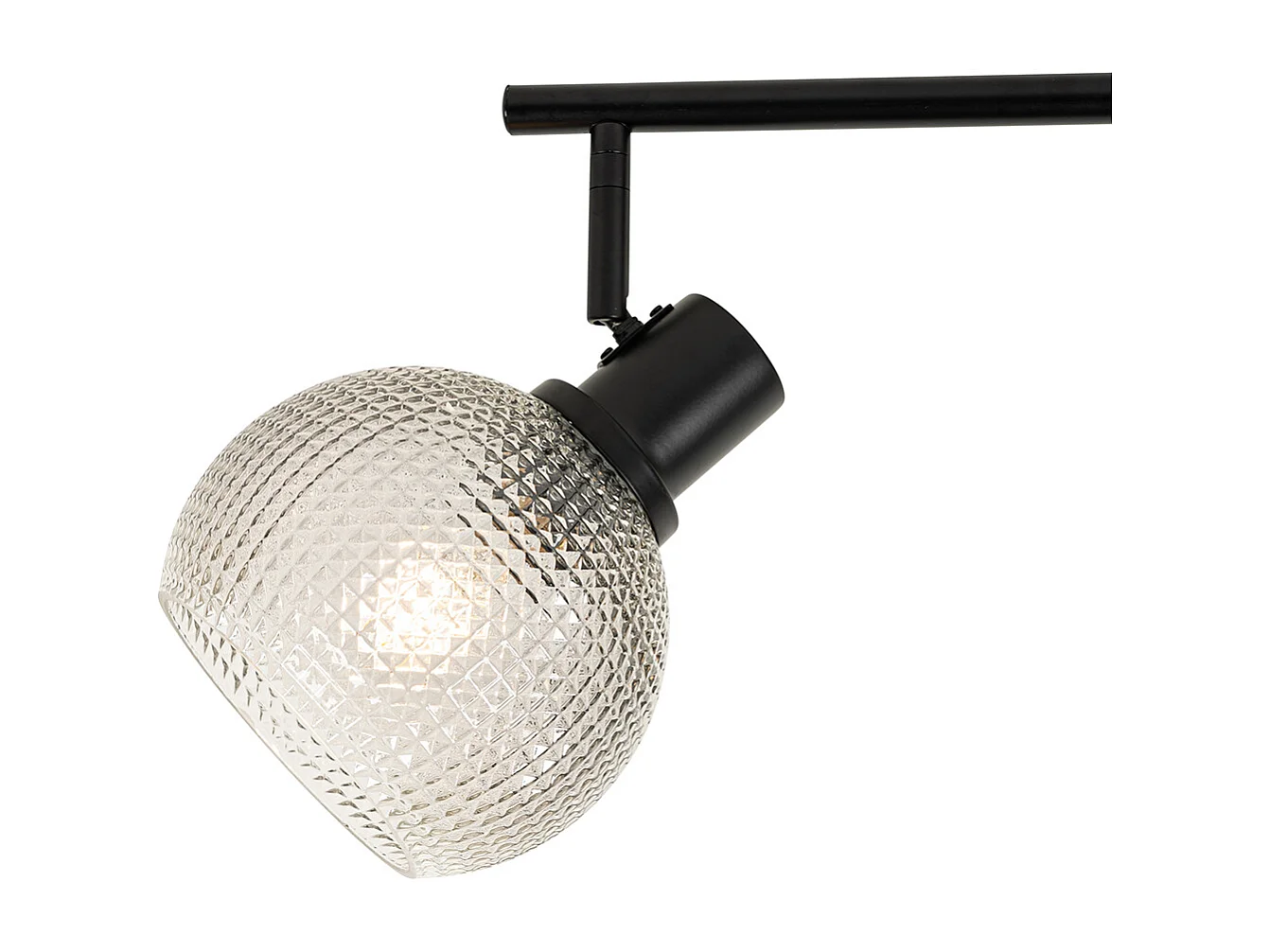 Spot design noir avec verre fumé 3 lumières - Chico