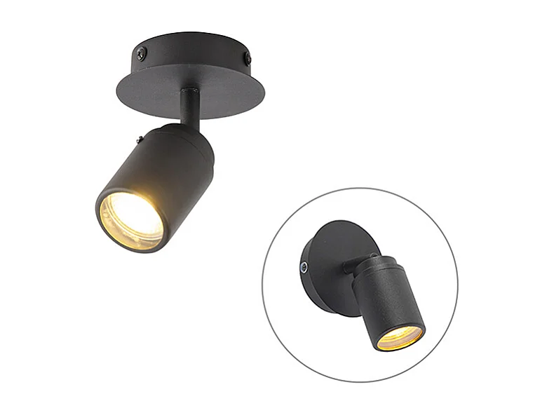 Spot de salle de bain moderne noir IP44 - Ducha