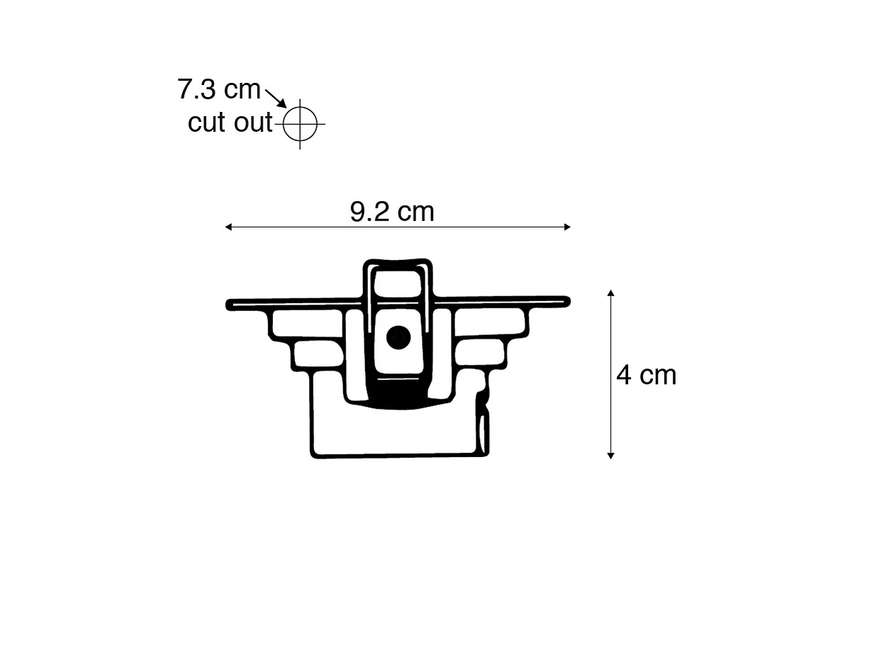 Lot de 3 spots encastrés noirs avec LED à intensité variable 3 niveaux - Miu