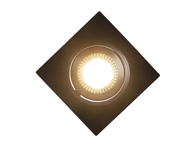 Lot de 3 spots encastrés noirs avec LED à intensité variable 3 niveaux - Miu