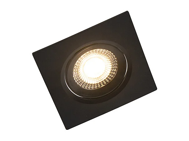 Lot de 3 spots encastrés noirs avec LED à intensité variable 3 niveaux - Miu