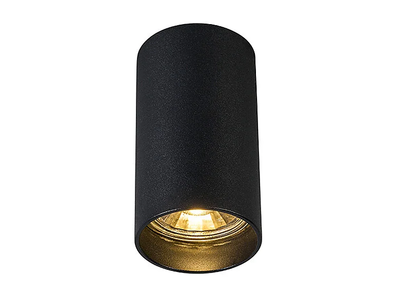 Spot apparent moderne noir 5,5cm GU10 50mm - Tuba