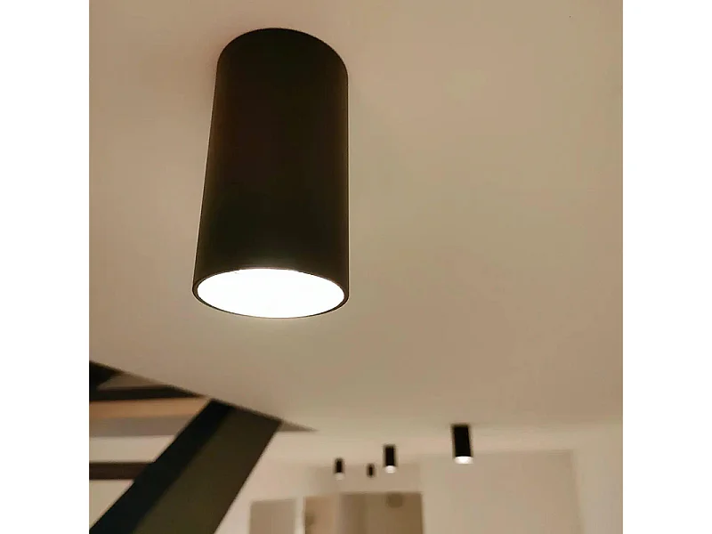 Spot moderne noir 5,5 cm - Tuba