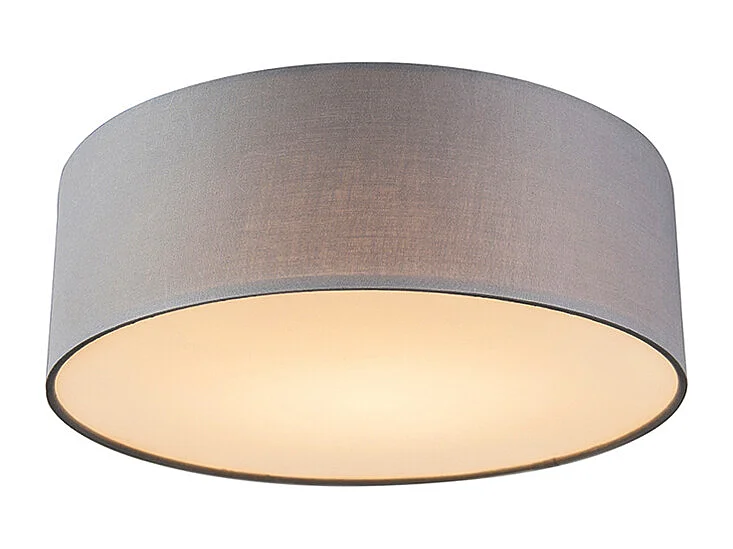 Plafonnier gris 30 cm avec LED - Drum LED