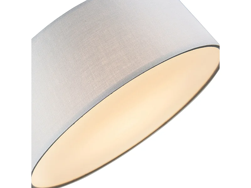 Plafonnier gris 30 cm avec LED - Drum LED