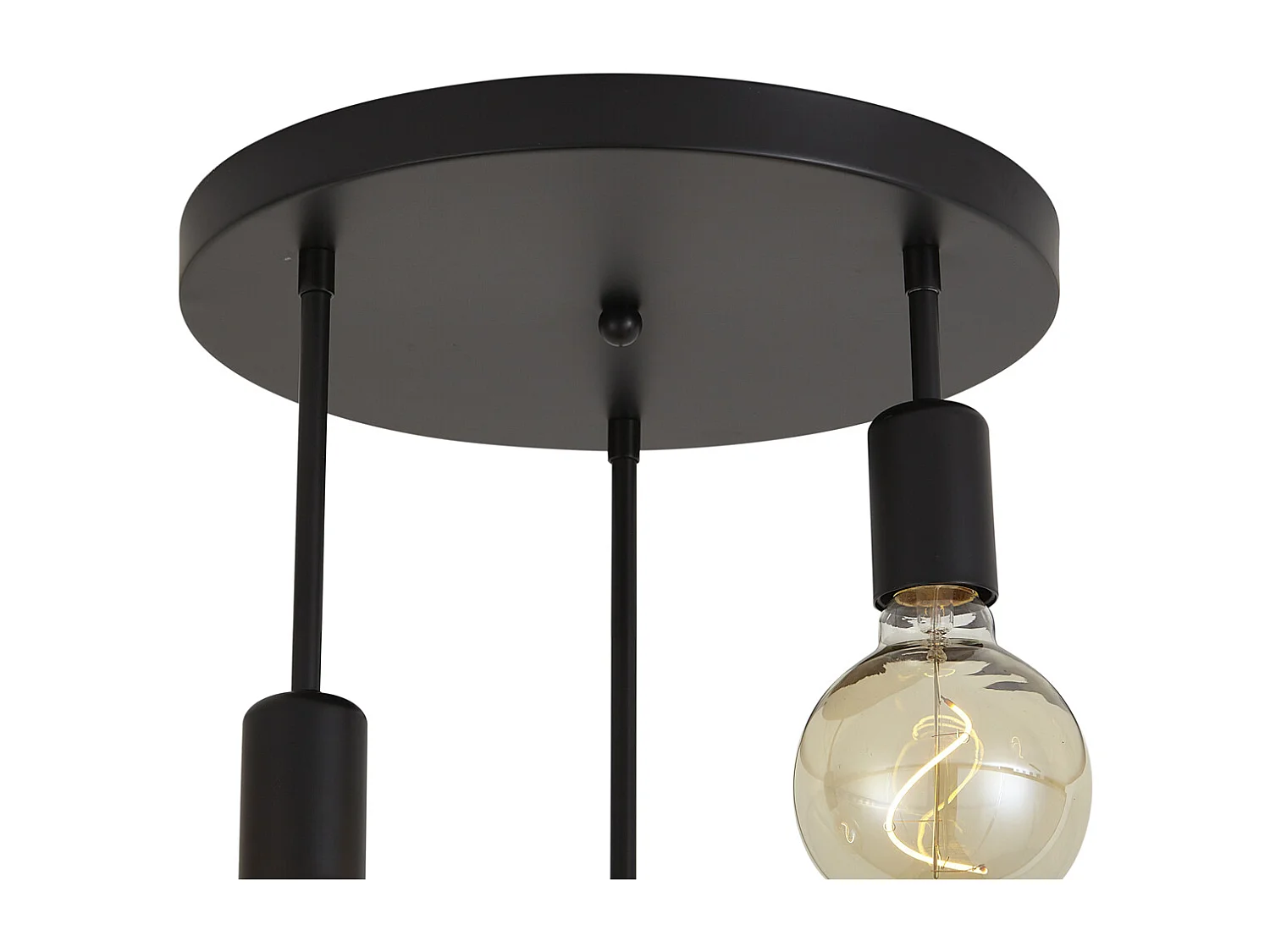 Plafonnier moderne noir 3 lumières - Facil