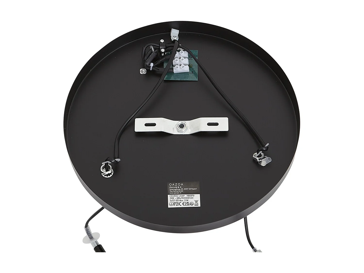 Plafonnier moderne noir 3 lumières - Facil