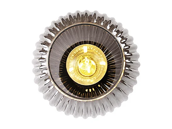 Plafonnier art déco noir avec verre fumé - Banci