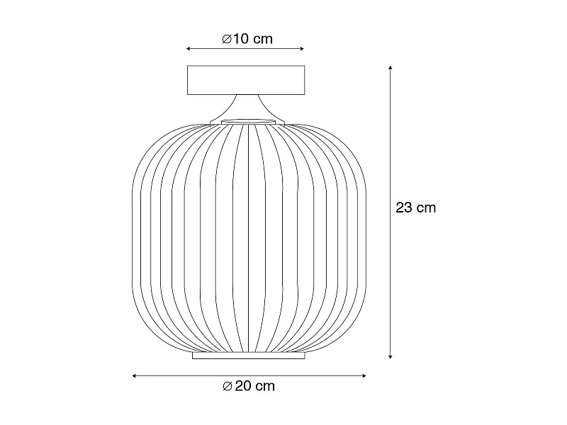 Plafonnier Art déco en laiton - Karel