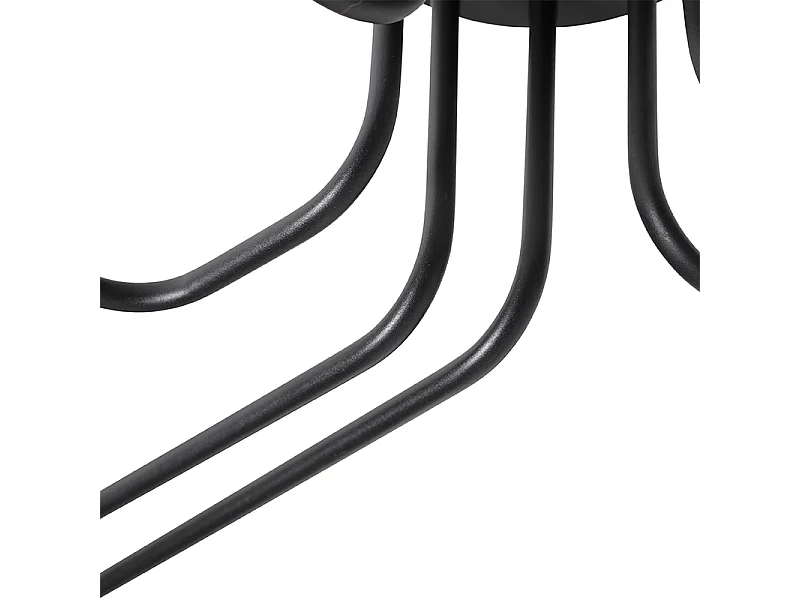 Plafonnier design noir 8 lumières - Facile