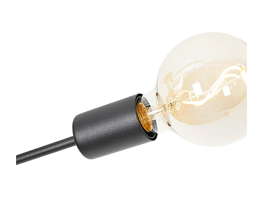 Plafonnier design noir 8 lumières - Facile