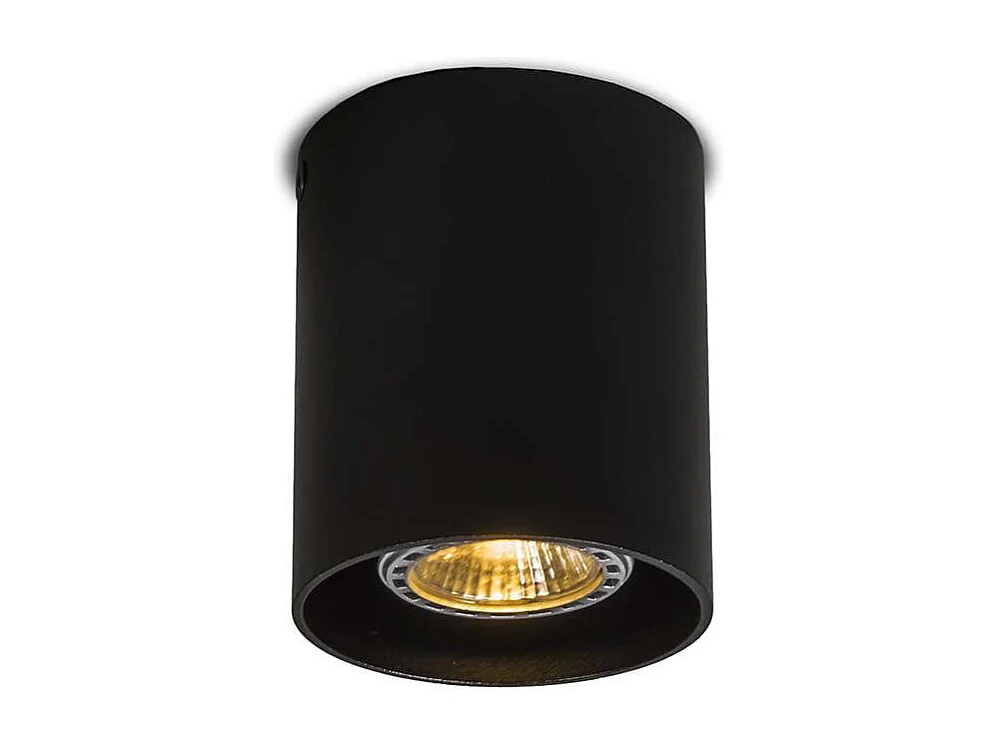 Spot en saillie moderne noir GU10 50mm - Tubo