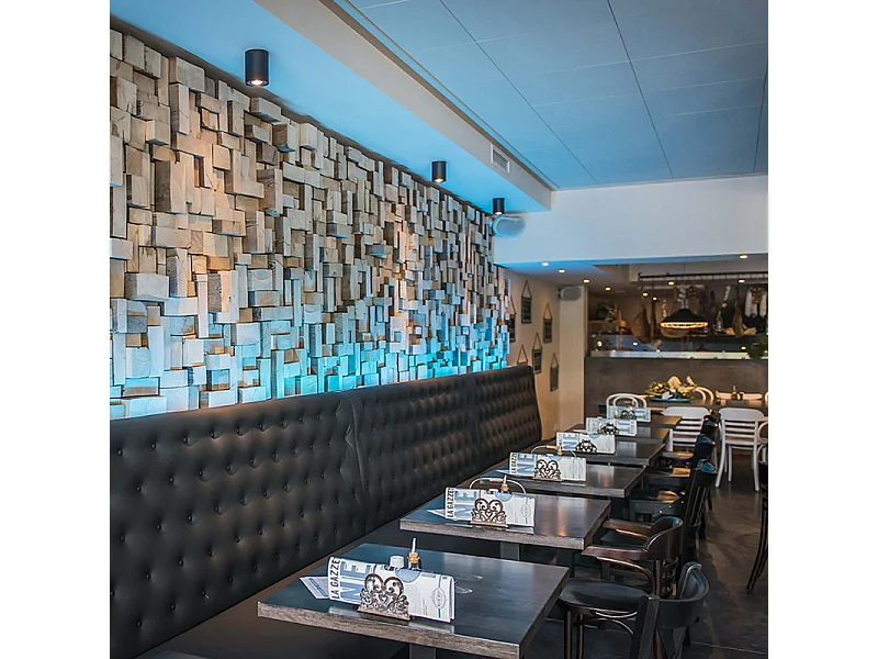 Spot en saillie moderne noir GU10 50mm - Tubo