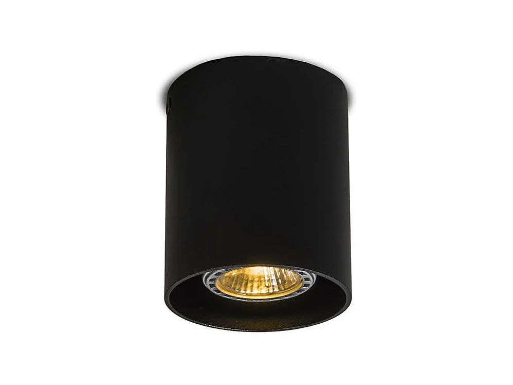 Spot en saillie moderne noir GU10 50mm - Tubo