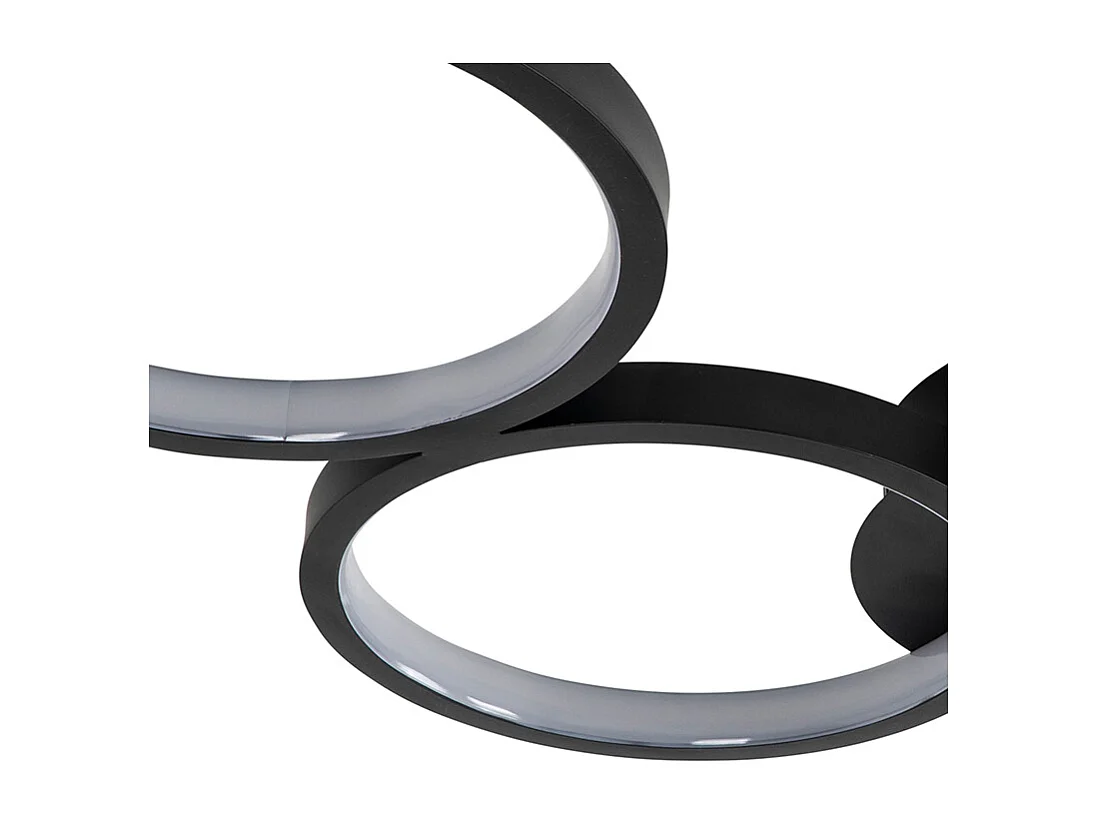 Plafonnier noir avec LED dimmable 3 niveaux 3 lumières - Pande