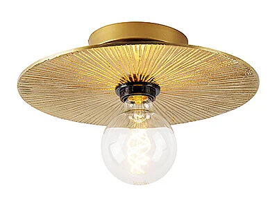 Plafonnier oriental rond doré - Konge