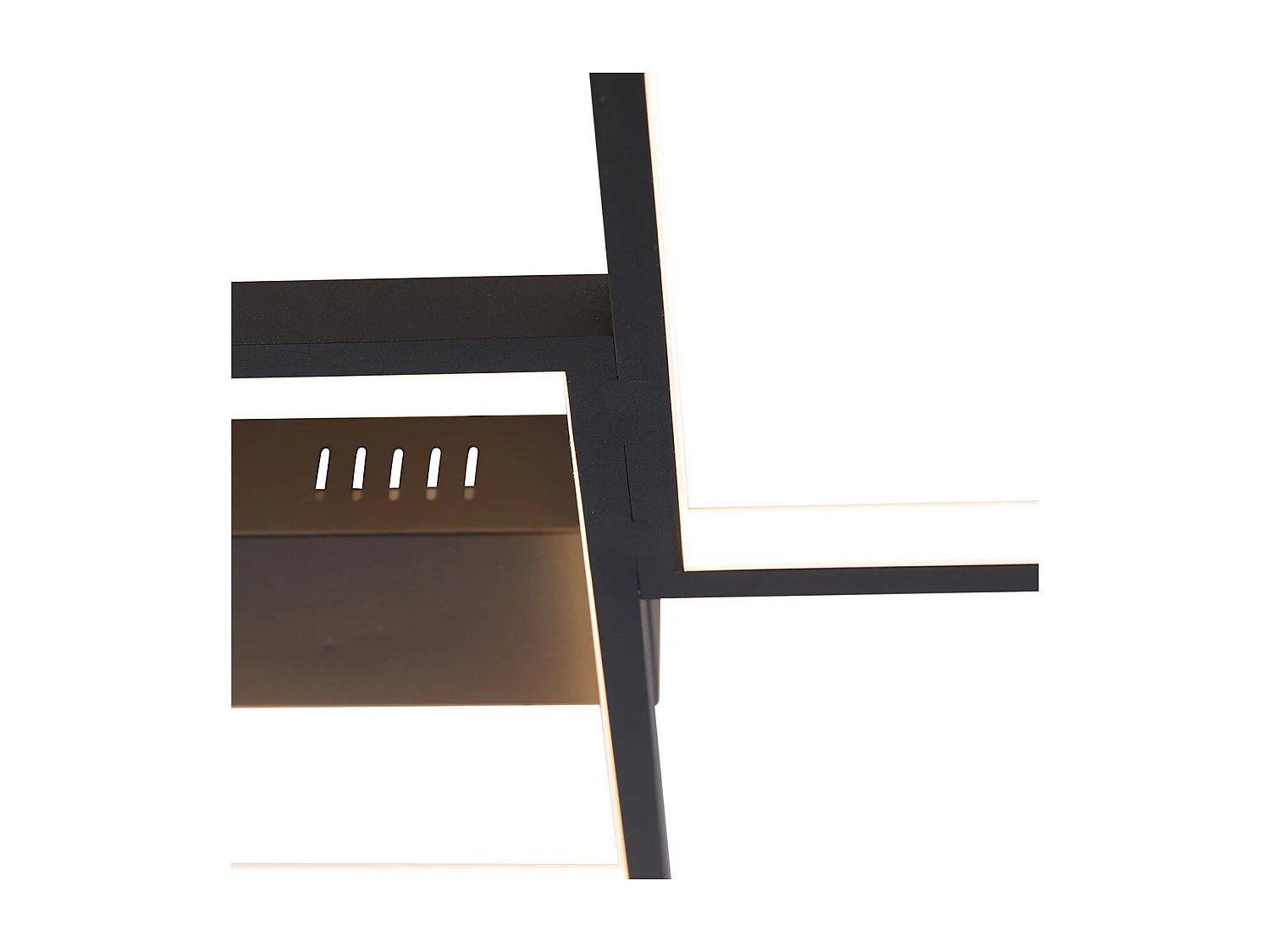 Plafonnier noir avec LED 3 niveaux de luminosité 5 lumières - Lejo