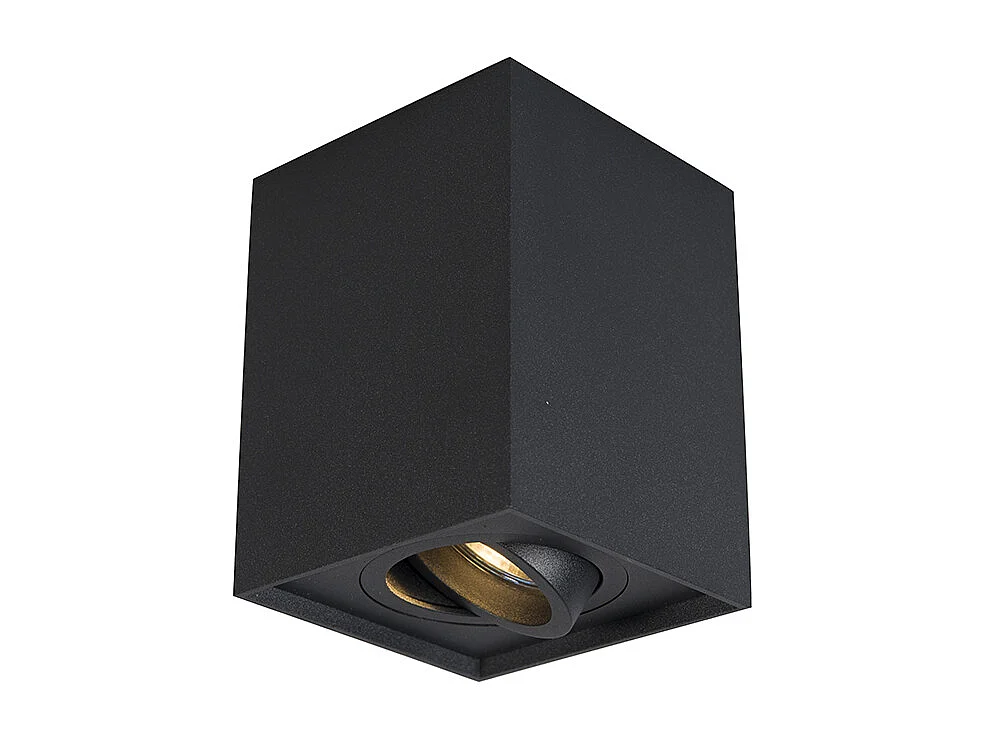 Spot noir moderne orientable et inclinable en saillie - Quadro 1 Up