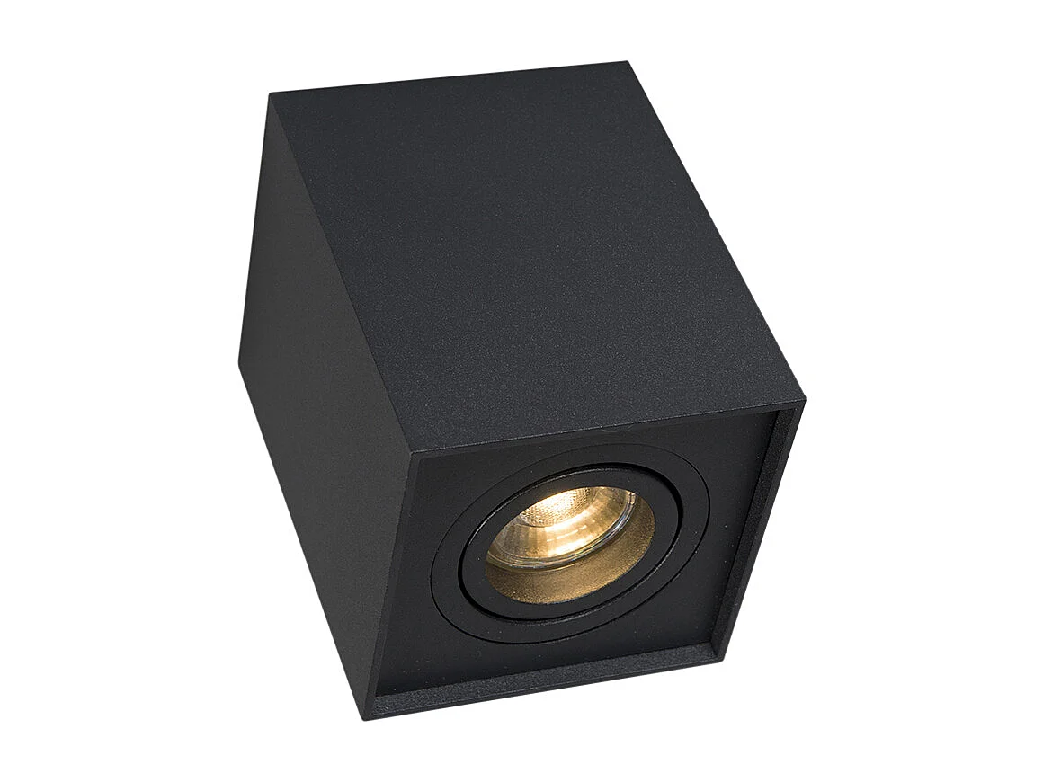 Spot noir moderne orientable et inclinable en saillie - Quadro 1 Up