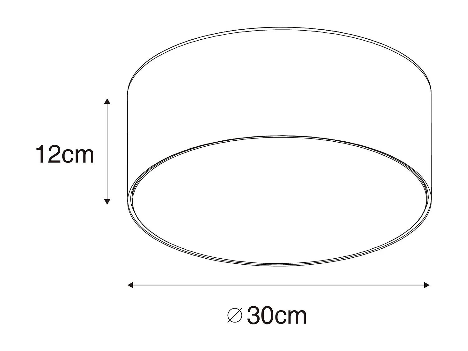 Plafonnier rose 30 cm intérieur doré - Drum