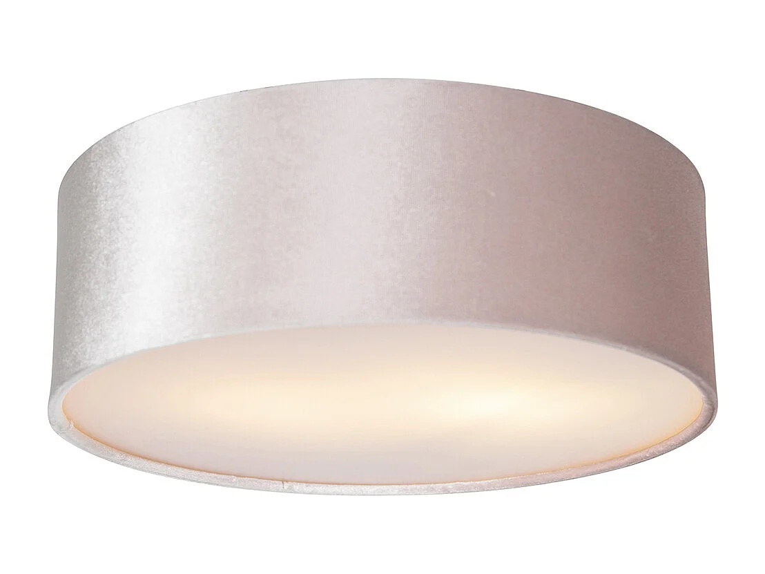 Plafonnier moderne rose 30 cm avec intérieur doré - Drum
