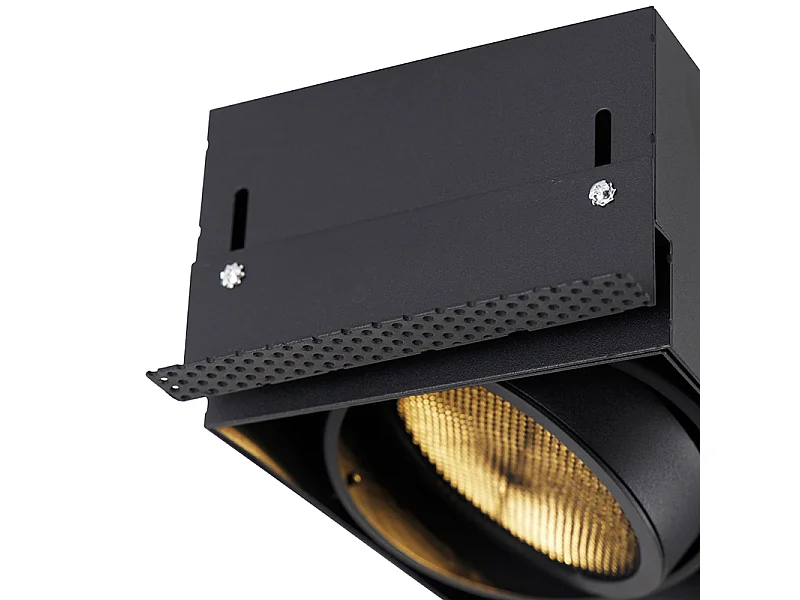 Spot encastré noir GU10 AR111 sans bordure 2 lumières - Oneon Honey