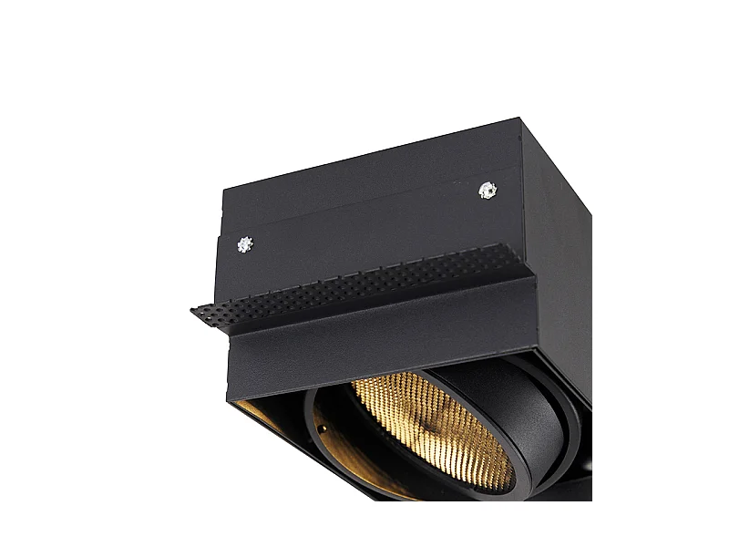 Spot encastré noir GU10 AR111 sans bordure 2 lumières - Oneon Honey