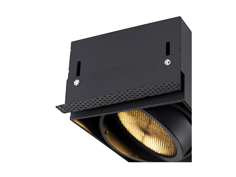 Spot encastré noir GU10 AR111 sans bordure 2 lumières - Oneon Honey