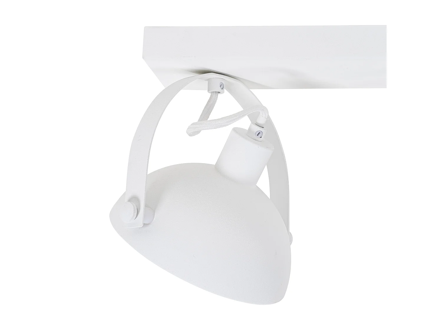 Plafonnier industriel blanc avec argent 2 lumières orientables - Magnax