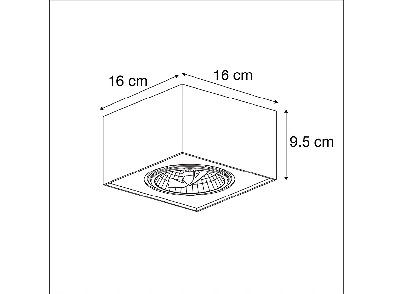 Spot noir design orientable en saillie - Kaya