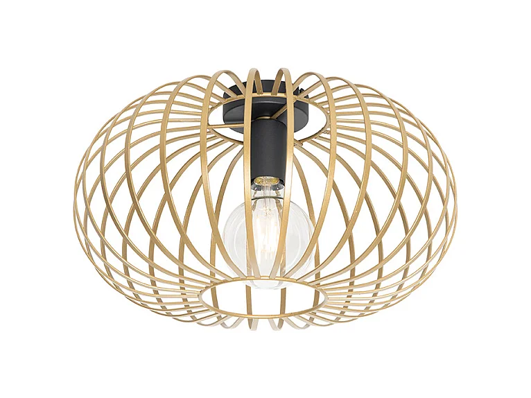 Plafonnier design doré 39 cm - Johanna