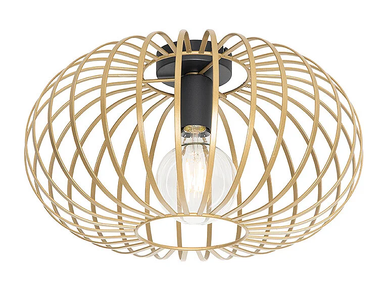 Plafonnier design doré 39 cm - Johanna