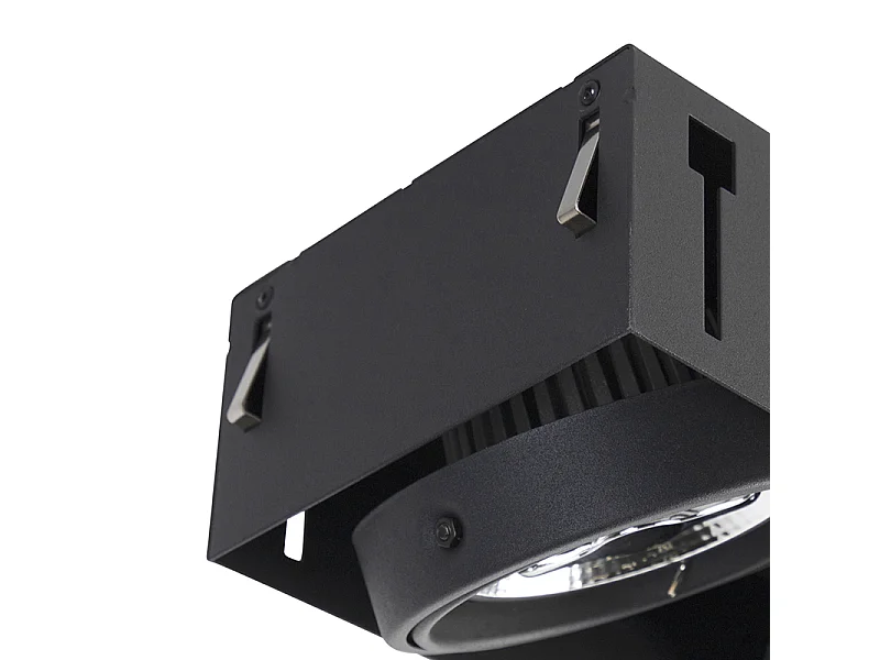 Spot encastré noir AR111 sans bordure 3 lumières - Oneon