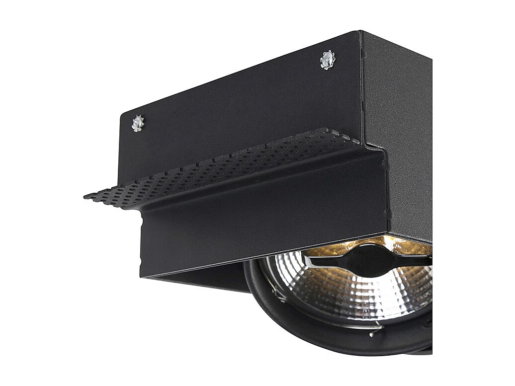 Spot encastré noir AR111 sans bordure 3 lumières - Oneon