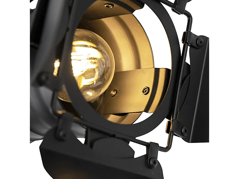 Spot de studio industriel noir orientable et inclinable - Movie