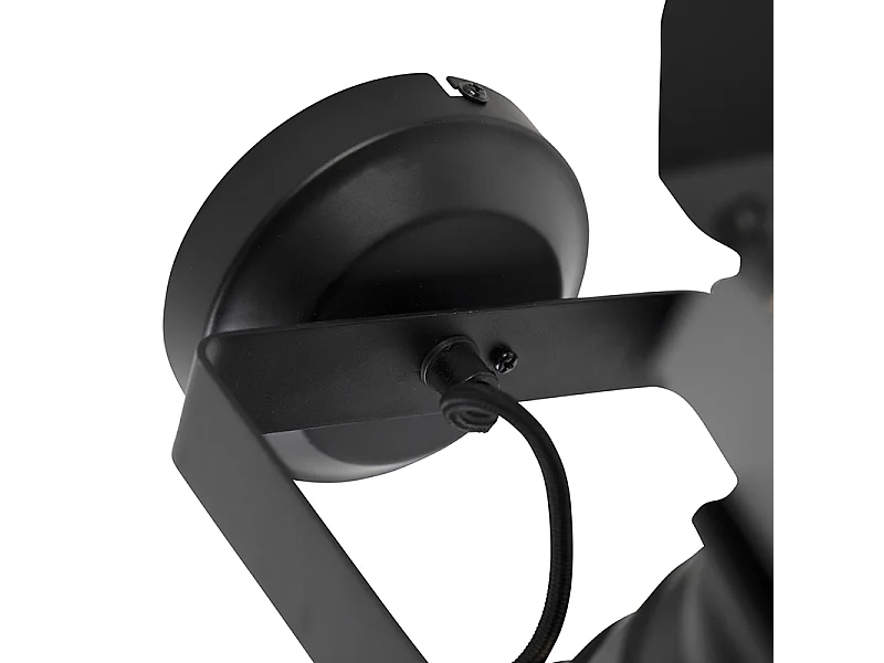 Spot de studio industriel noir orientable et inclinable - Movie