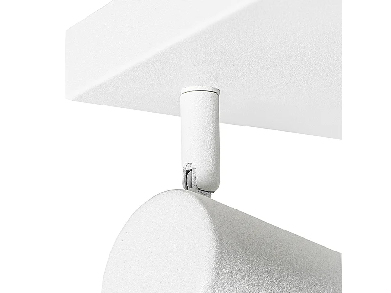 Plafonnier moderne blanc 4 lumières orientable carré - Jeana