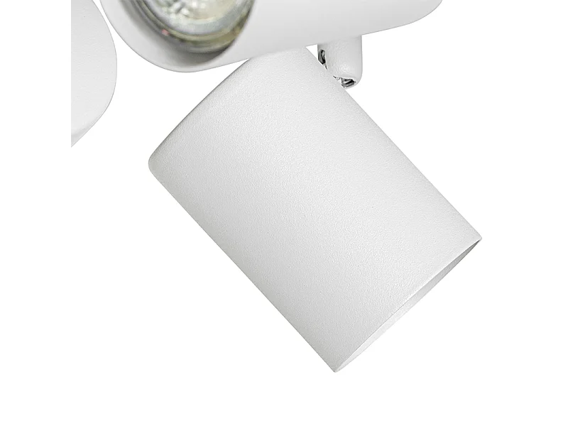 Plafonnier moderne blanc 4 lumières carré réglable - Jeana