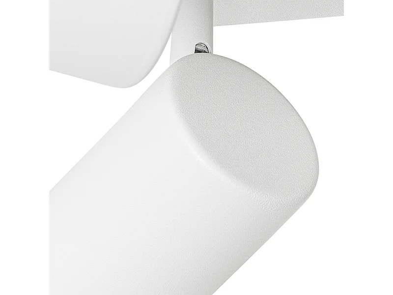 Plafonnier moderne blanc 4 lumières carré réglable - Jeana