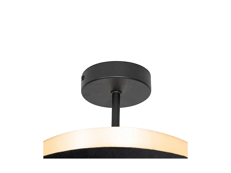 Plafonnier moderne noir avec or - Elif