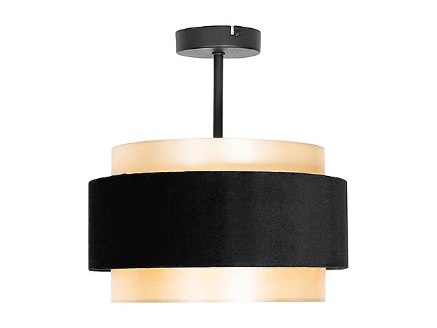 Plafonnier moderne noir avec or - Elif