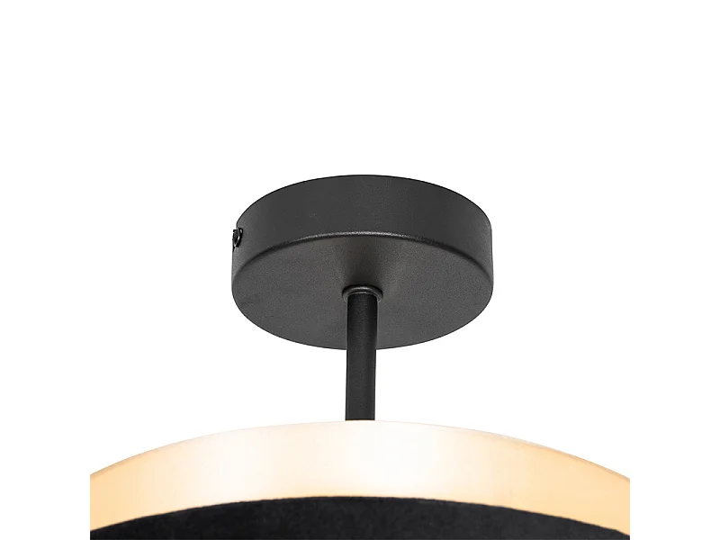 Plafonnier moderne noir avec or - Elif